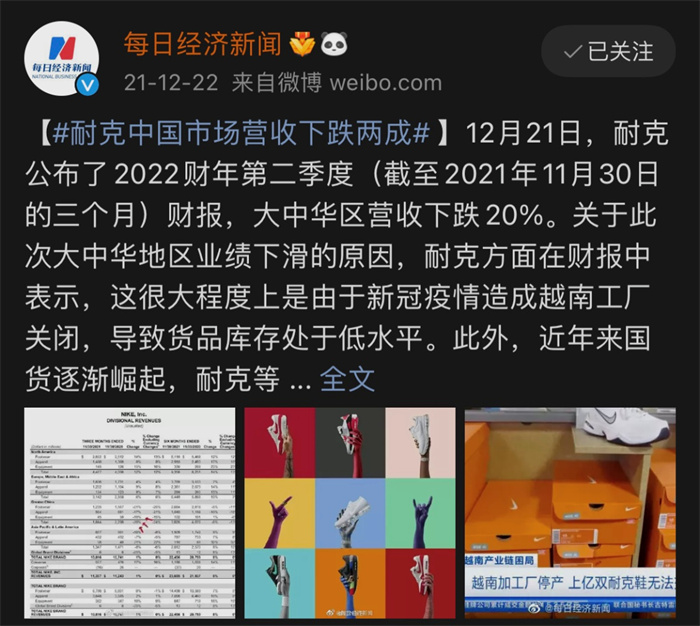 阿迪达斯营收下跌20%