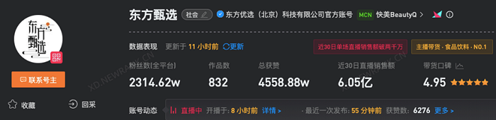 东方甄选直播数据
